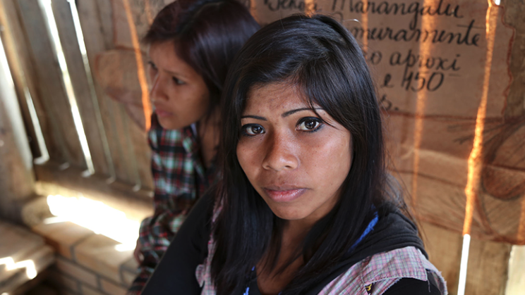 Close up of two women