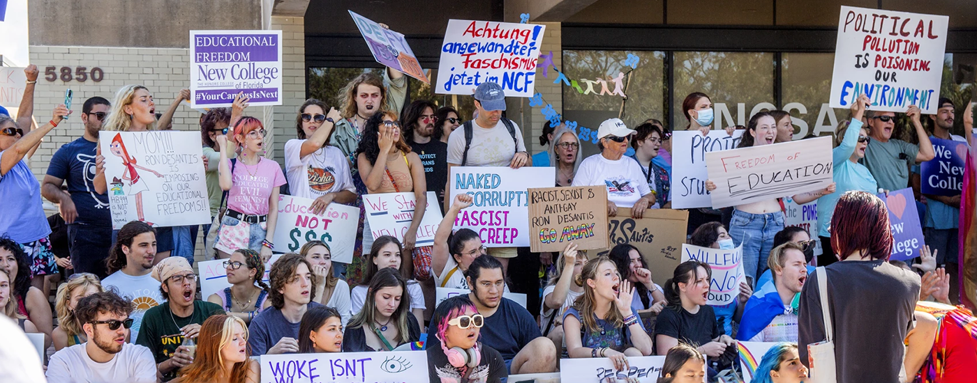 New College students protesting
