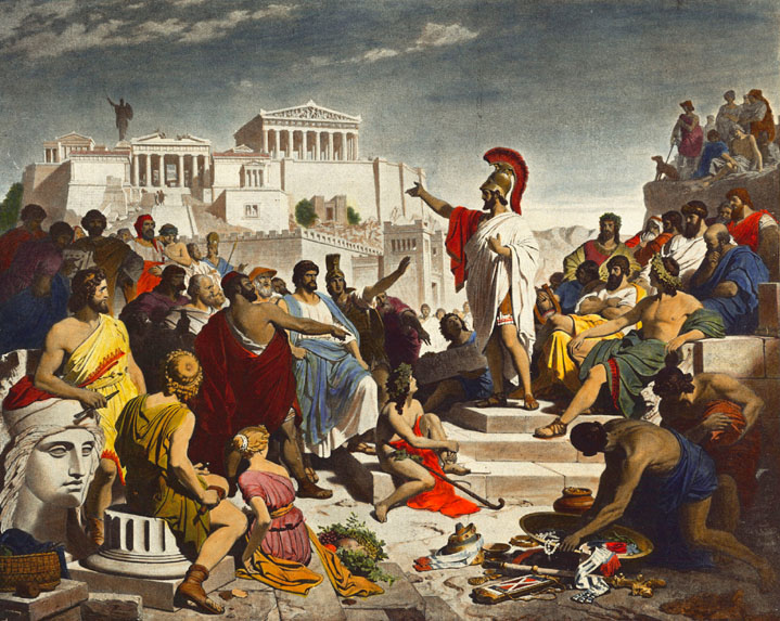Painting Pericles's Funeral Oration by Philipp Foltz